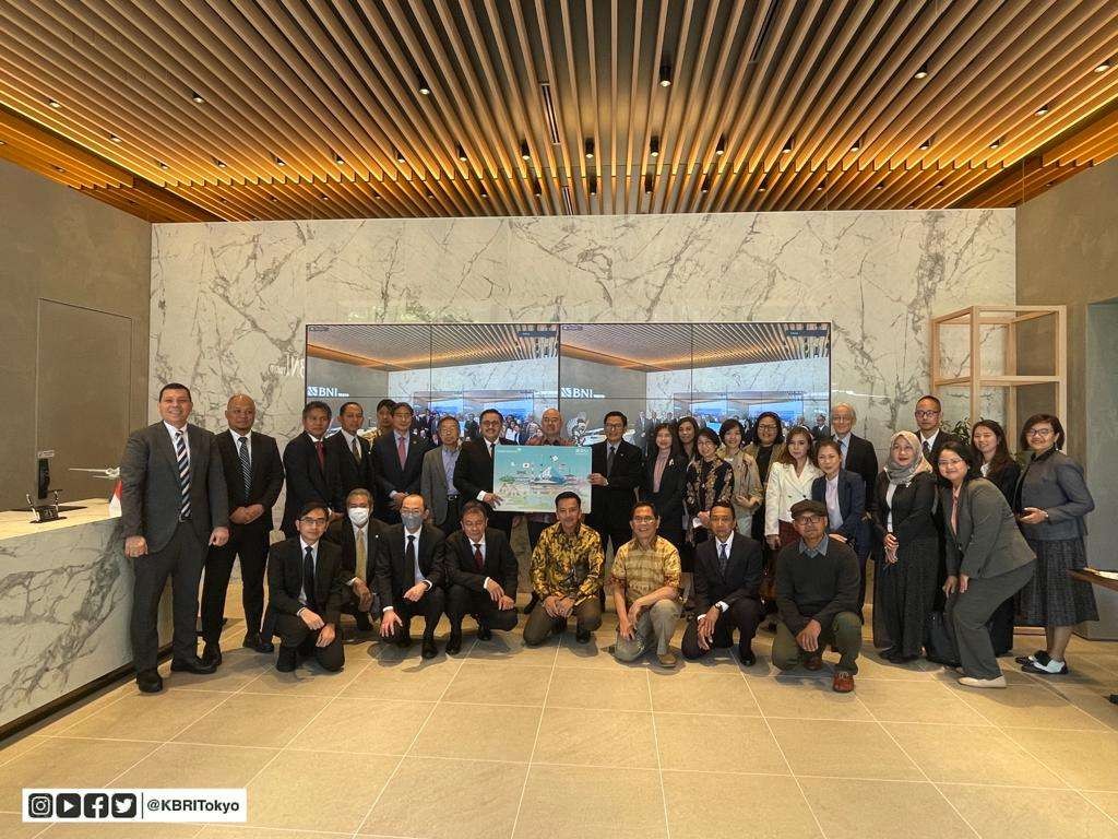 Kedutaan Besar Republik Indonesia (KBRI) Tokyo menghadiri peringatan Hari Ulang Tahun (HUT) ke-5 Asosiasi Pengusaha Indonesia di Jepang (APIJ) di kantor BNI Tokyo pada Kamis, 27 April 2023.(Foto: istimewa)