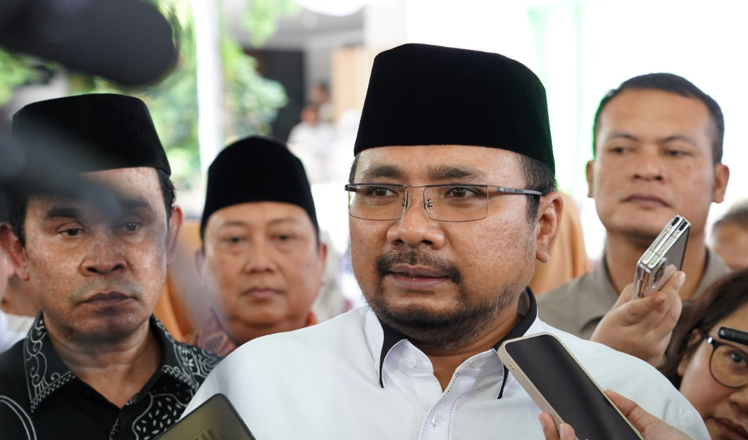 Menteri Agama Yaqut Cholil Qoumas (Gus Yaqut) mendapat dukungan dari Generasi Muda Pembangunan Indonesia (GMPI), untuk dampingi Ganjar. (foto: Dok. Kemenag)