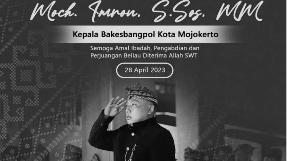 Kepala Badan Kesatuan Bangsa dan Politik (Bakesbangpol) Kota Mojokerto, Mochammad Imron, tutup usia. (Foto: ist)