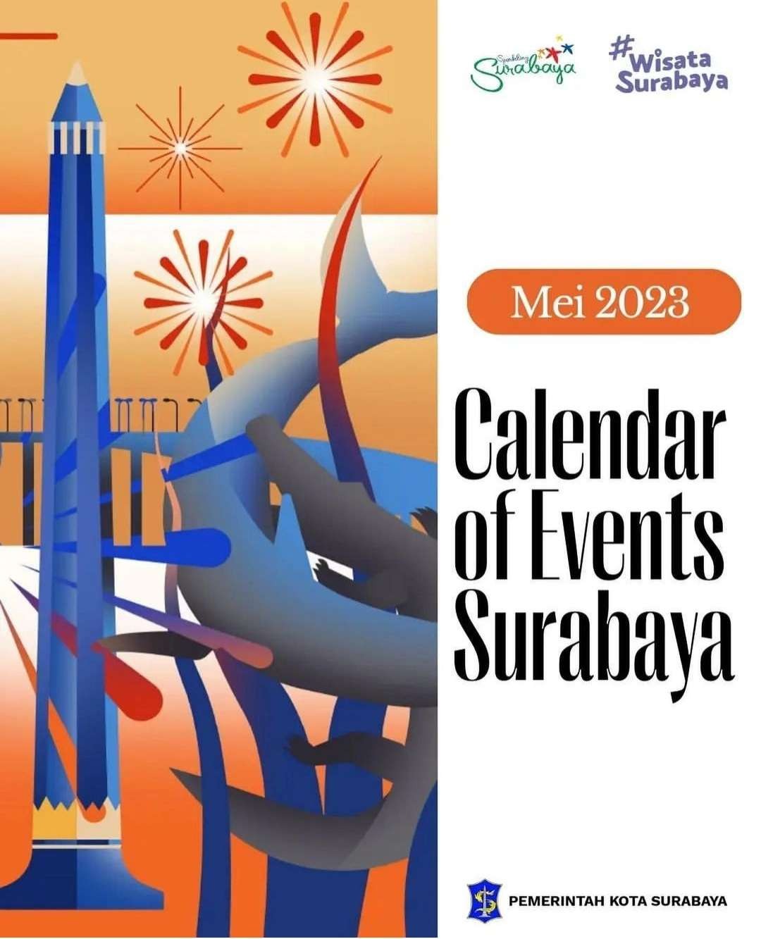 Rangkaian kegiatan Hari Jadi Kota Surabaya (HJKS) berlangsung 1-31 Mei 2023. (Grafis: Instagram @surabaya)
