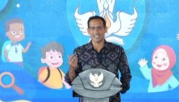 Mendikbudristek Nadiem Makarim meluncurkan Program Pendidikan Indonesia. (Foto: BKHM Kemendikbudristek)
