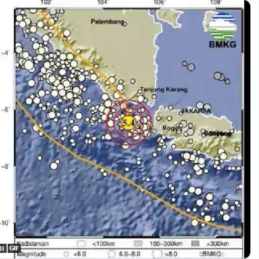Gempa Banten, Rabu 10 Mei 2023. (Grafis: Twitter BMKG)