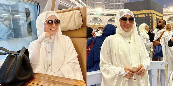 Transgender Isa Zega umrah memakai busana muslimah lengkap dengan hijabnya. (Foto: Instagram @zega_real)