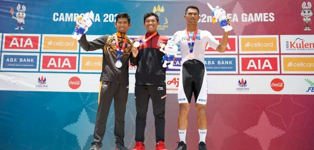 Terry Yudha juara nomor criterium, sumbang emas kelima SEA Games 2023. (Foto: Istimewa)