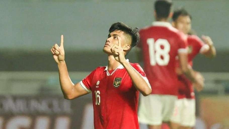 Ramadhan Sananta mencetak dua gol ke gawang Thailand di babak pertama laga final SEA Games 2023. (Foto: Instagram @m.ramadhansn)