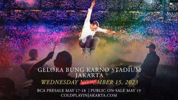 PK Entertainment selaku promotor konser Coldplay di Jakarta sold out, Jumat 19 Mei 2023. (Foto: Instagram @pkentertainment)