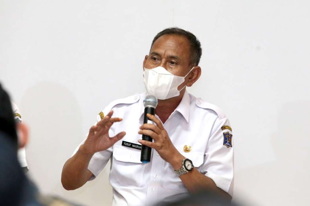 Kepala Dinas Kota Surabaya, Yusuf Masruh saat ditemui di Gedung Ex Humas Pemkot Surabaya. (Foto: Pita Sari/Ngopibareng.id)