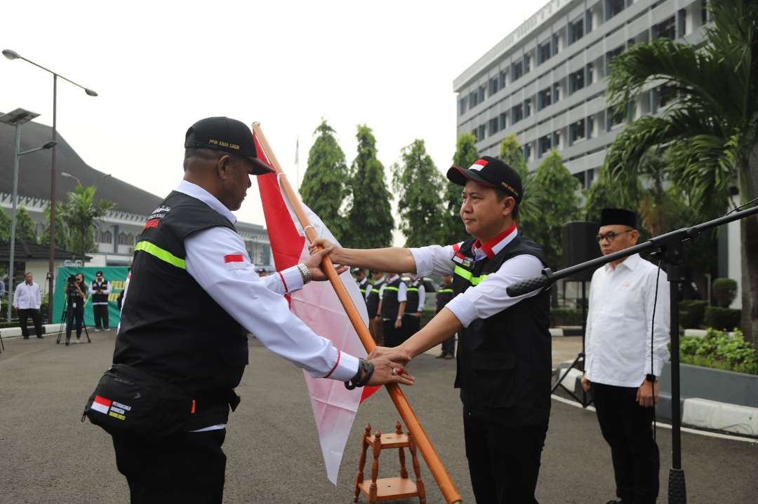 Pelepasan petugas haji di Asrama Haji Pondok Gede, Jakarta, Sabtu 20 Mei 2023. (Foto: Istimewa)