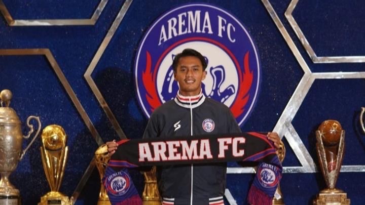 Pemain lokal baru Arema FC, Dicky Agung Setiawan yang baru bergabung bersama tim (Foto: Media Officer Arema FC)