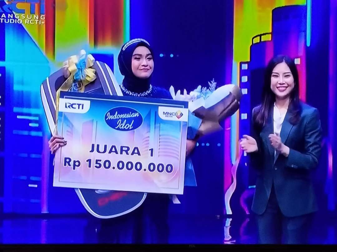 Salma Salsabila, warga Probolinggo sukses menjuarai Indonesian Idol XII. (Foto: Tangkapan layar RCTI)