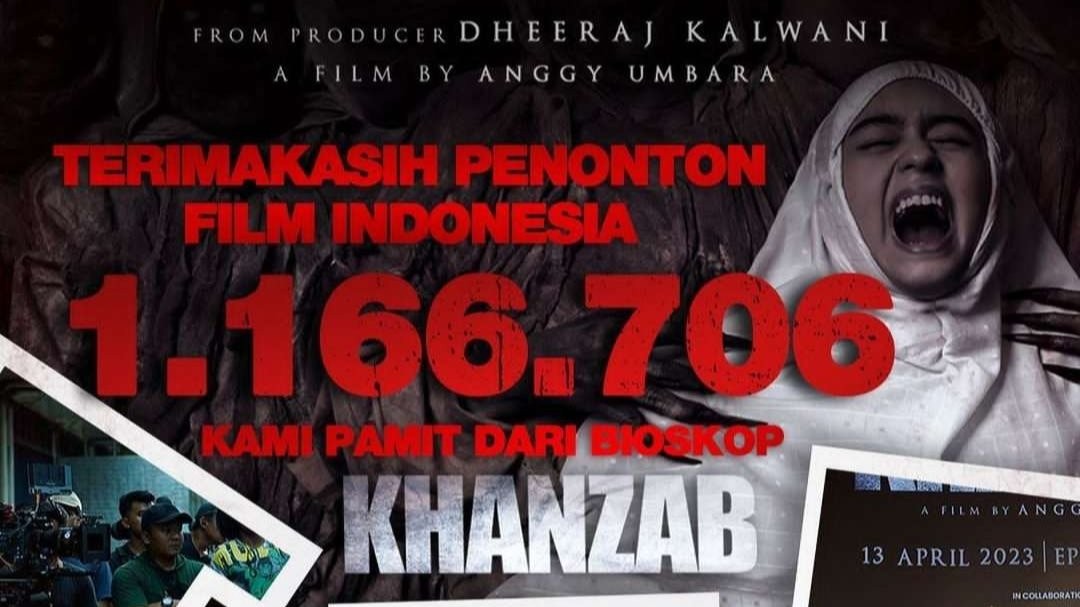 Film horor Khanzab usai tayang di bioskop Indonesia. Jumlah penonton lebih dari satu jutaan. (Foto: Instagram @deecompany)