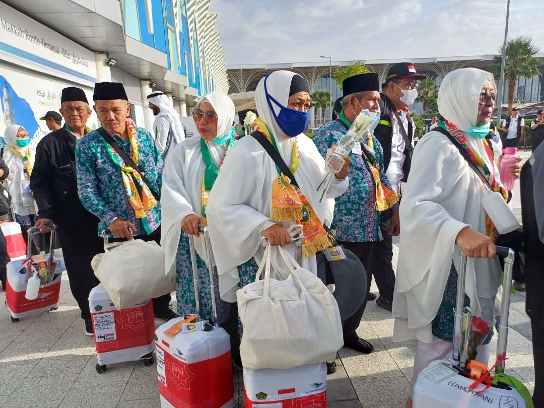 Kedatangan jemaah haji Indonesia di Bandara Amir Muhammad bin Abdul Azis, Madinah. (Foto: Istimewa)