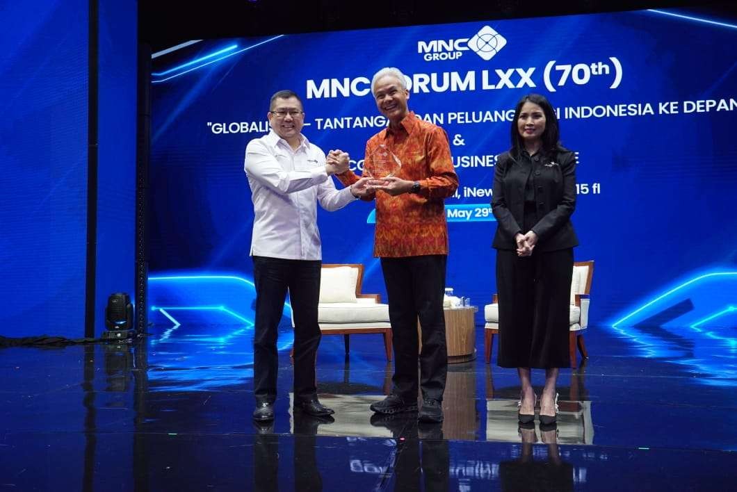 Ganjar Pranowo di MNC Forum LXX (70th) bertajuk Globalisasi, Peluang dan Tantangan Bagi Indonesia ke Depan. (Foto: Humas Pemprov Jawa Tengah)