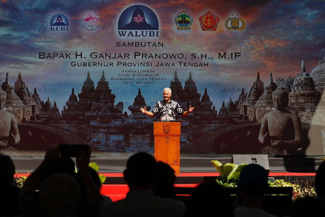 Gubernur Jawa Tengah Ganjar Pranowo menyampaikan apresiasi pada kepedulian dan partisipasi Walubi aktif di bidang sosial. (Foto: Ist)