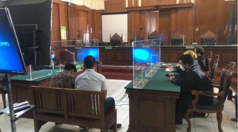 Proses sidang penganiayaan jurnalis Tempo di Pengadilan Negeri Surabaya. (Foto: Andhi Dwi Setiawan/Ngopibareng.id)