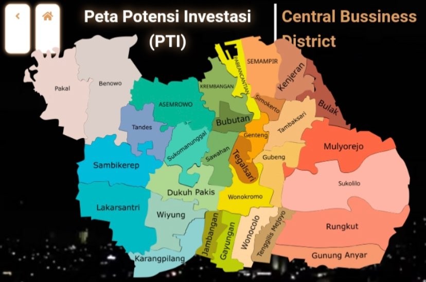 Peta wilayah Surabaya berdasarkan fungsinya (Foto: dok. Pemkot Surabaya)