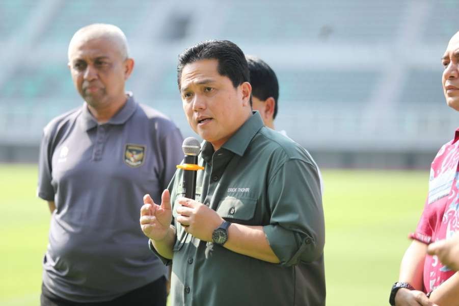 Ketua Umum PSSI Erick Thohir meminta penggemar sepak bola Indonesia yang tak kebagian tiket Indonesia vs Argentina mencoba peruntungannya di hari ini, Selasa 6 Juni 2023. (Foto: PSSI)