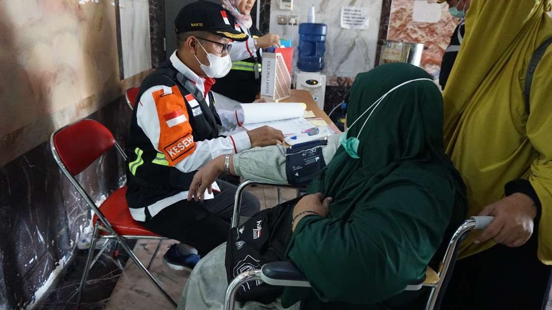 Kesehatan tahun ini berinovasi untuk menyelenggarakan medical check up  (MCU) untuk jemaah haji risti.(Foto: Istimewa)
