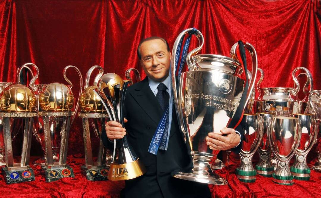 Mantan presiden klub Italia, AC Milan, Silvio Berlusconi meninggal dunia, Senin 12 Juni 2023. (Foto: Twitter)