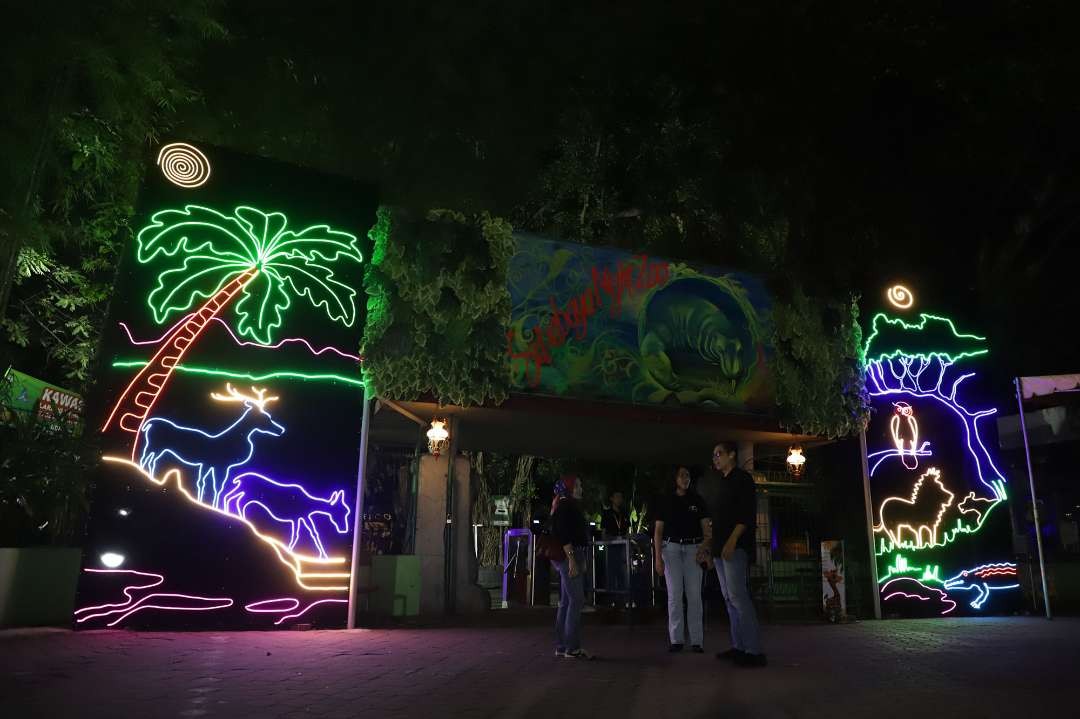 Surabaya Night Zoo akan dibuka untuk umum pada 25 Juni nanti. (Foto: Humas Pemkot Surabaya)