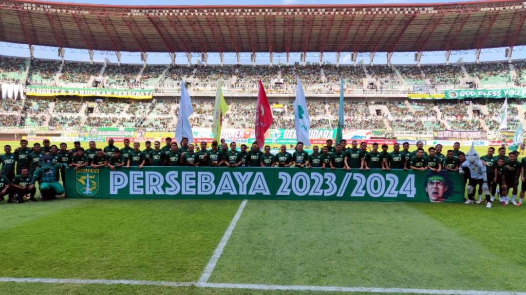 Tim Persebaya untuk kompetisi Liga 1 2023/2024. (Foto: Fariz Yarbo/Ngopibareng.id)
