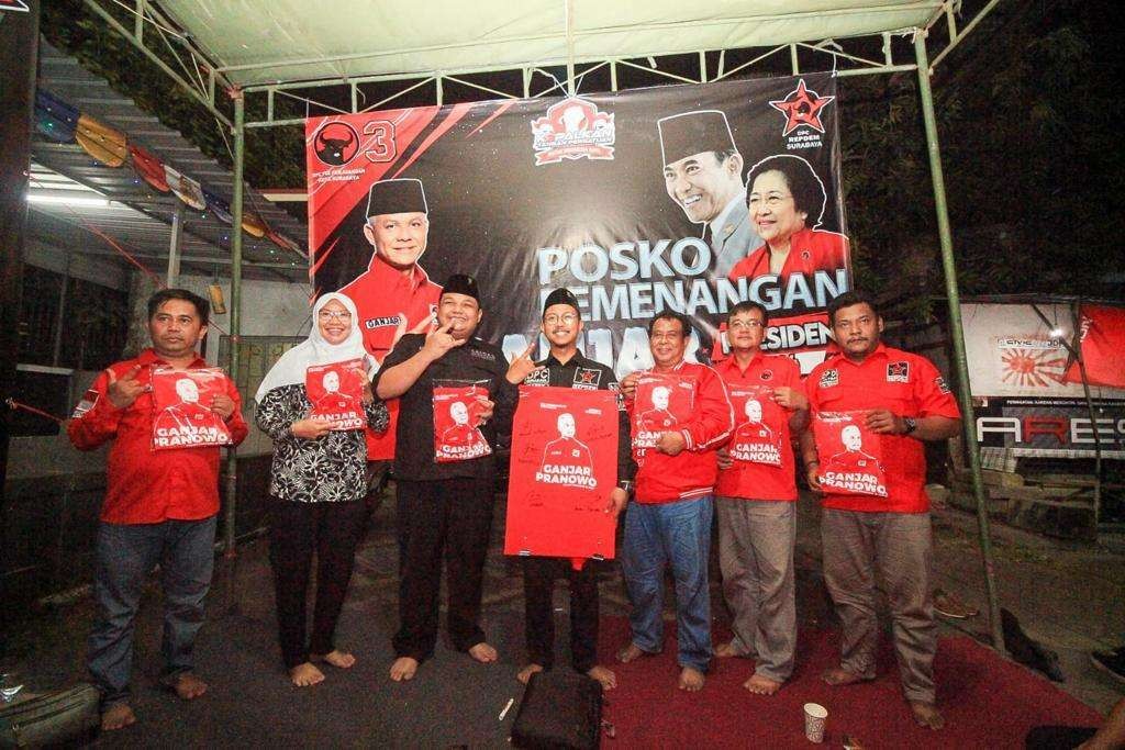REDPEM dirikan posko pemenangan Ganjar Pranowo Presiden. (Foto: PDIP Kota Surabaya))