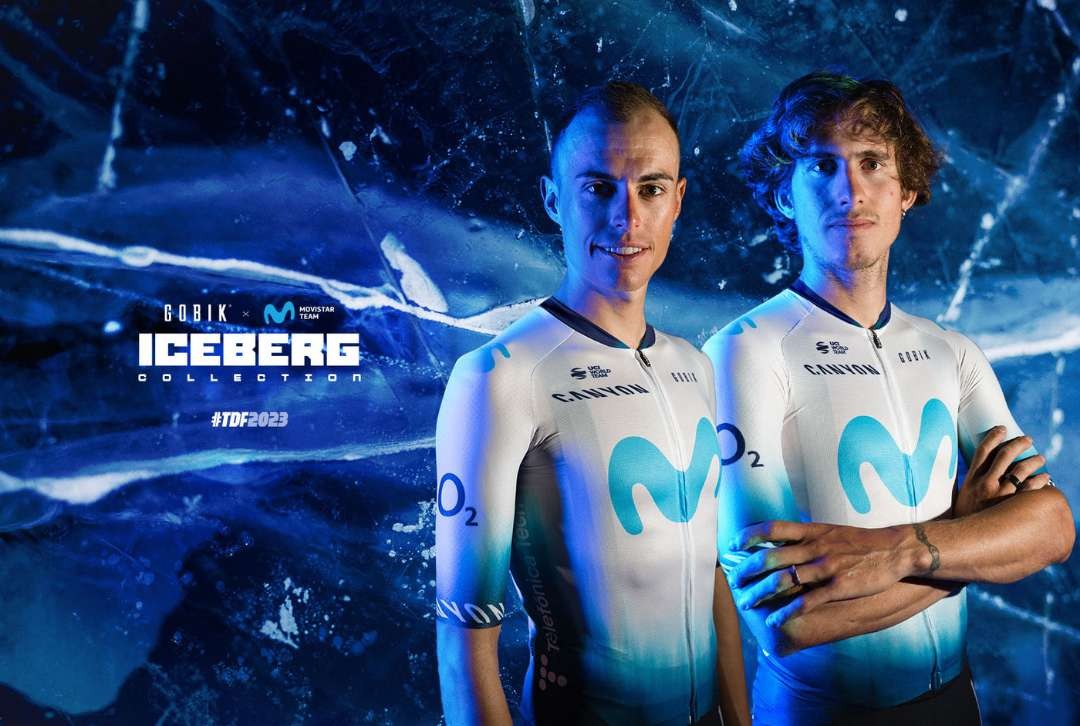 Tim Movistar akan mengenakan jersey berdesain khusus dengan tema Iceberg untuk balapan di Tour de France 2023. (Foto: Istimewa)