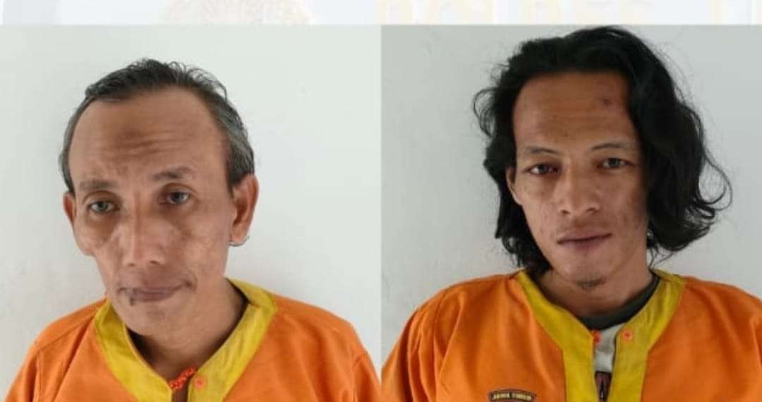 Dua tersangka yang ditangkap Satreskoba Polres Lamongan (Foto : Istimewa)