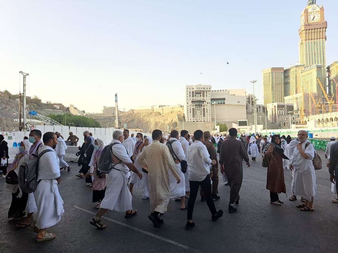Hari Jumat terakhir, jemaah calon haji diimbau tak salat Jumat di Masjidil Haram. (Foto: Media Center Haji)