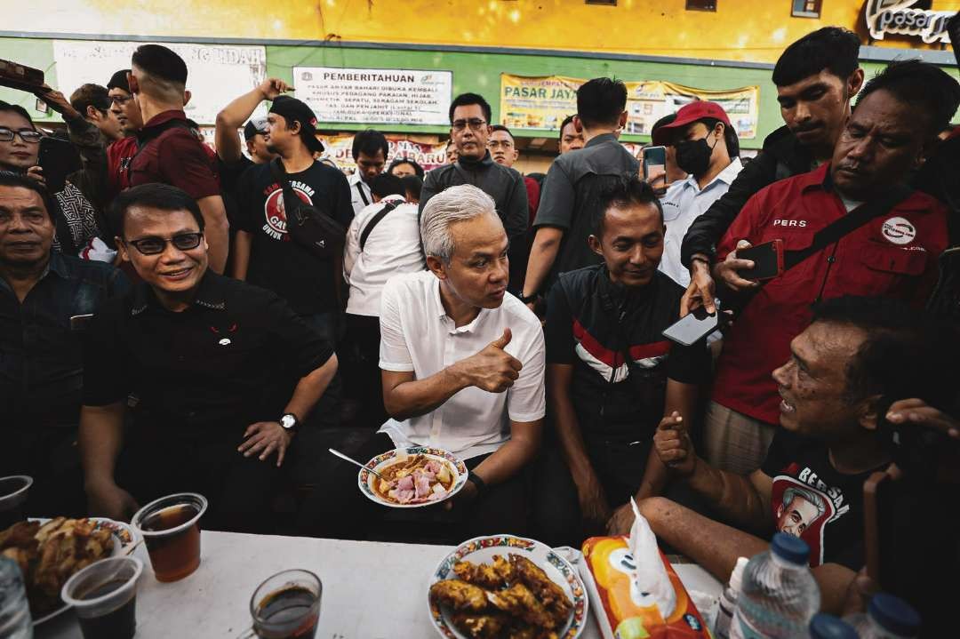 Gubernur Jawa Tengah Ganjar Pranowo di Pasar Warakas di Tanjung Priok, Jakarta Utara. (Foto: Humas Pemprov Jateng)
