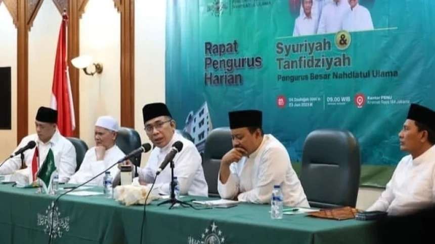 PBNU menggelar rapat gabungan pengurus harian Syuriyah dan Tanfidziyah pada Jumat 23 Juni 2023 di kantor PBNU Jakarta. (Foto: instagram @nahdlatululama)