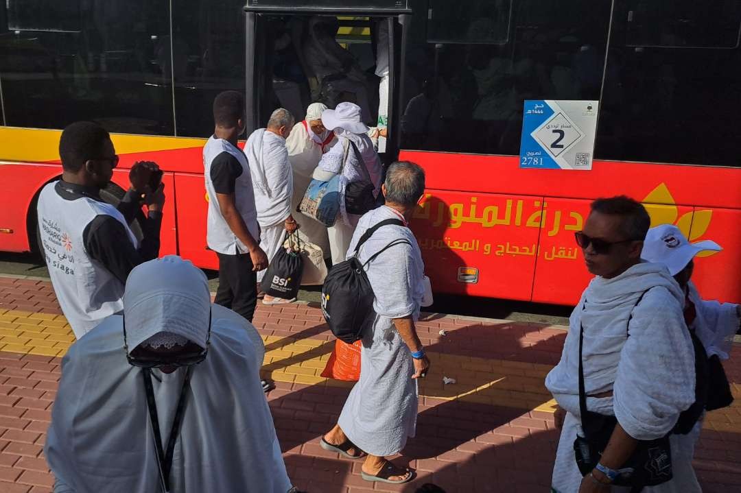 Pendorongan jamaah haji Indonesian menuju Arafah sudah mulai dilakukan sejak Senin, 26 Juni 2023 pagi waktu Arab Saudi. (Foto: Istimewa)