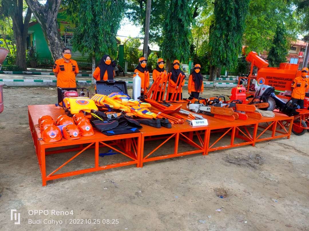 Badan Penanggulangan Bencana Daerah (BPBD) Kabupaten Pamekasan, Madura, Jawa Timur, sedang persiapan penanggulangan bencana alam.(Foto: bpbd Pamekasan)