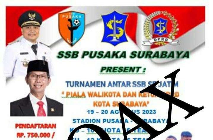 Poster turnamen SBB yang beredar di Instagram dipastikan hoax oleh Pemkot Surabaya. (Foto: Humas Pemkot Surabaya)