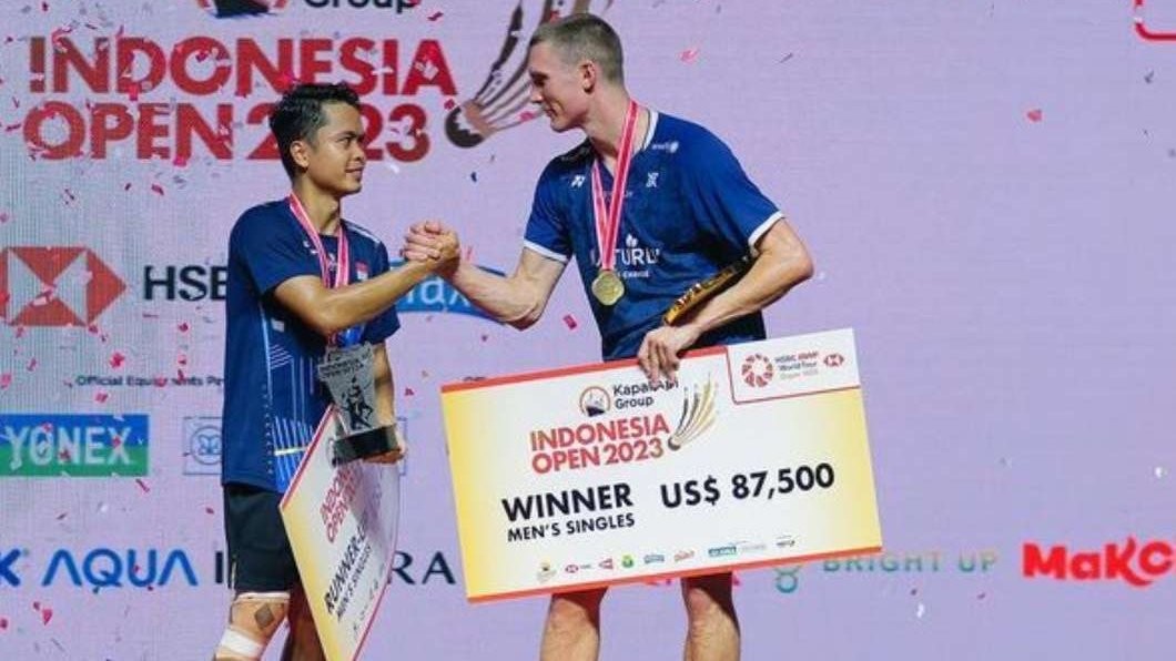 PBSI menegaskan bahwa hadiah uang juara Indonesia Open 2023 didistribusikan oleh BWF, termasuk Viktor Axelsen. (Foto: Instagram)