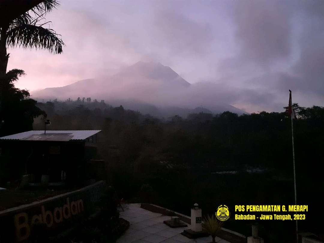Pos Pengamatan Gunung Merapi di Babadan, Kecamatan Dukun, Kabupaten Magelang pada Minggu 23 Juli 2023.(Foto: magma.esdm)
