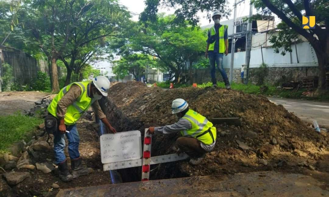 Kementerian PUPR secara bertahap menyelesaikan pembangunan Sistem Penyediaan Air Minum (SPAM) Semarang Barat di Jawa Tengah. (Foto: Biro Komunikasi Kementerian PUPR)