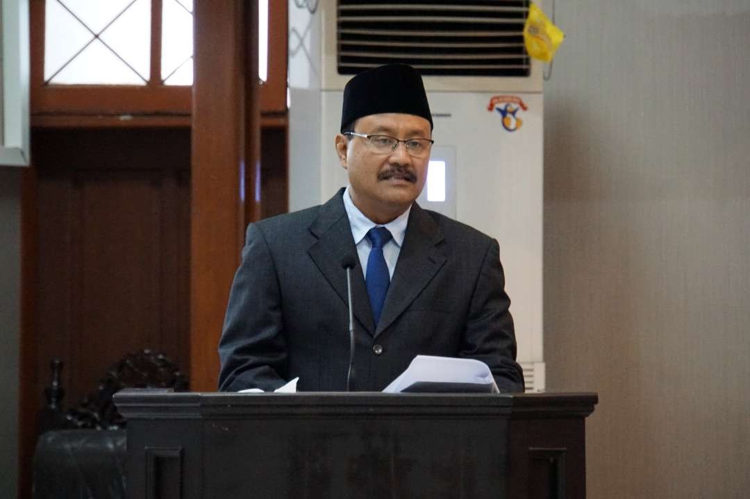 Walikota Pasuruan Saifullah Yusuf (Gus Ipul) hadiri Sidang Paripurna IV dengan agenda Penyampaian Pandangan Akhir Fraksi Dan Persetujuan DPRD Terhadap Raperda Pertanggungjawaban Pelaksanaan APBD Tahun Anggaran 2022. (Foto: Pemkot Pasuruan