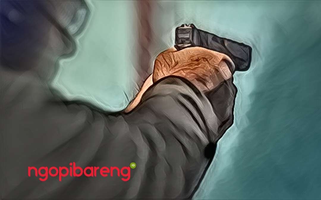 Polisi tembak polisi. (ilustrasi:  dok. ngopibareng.id)