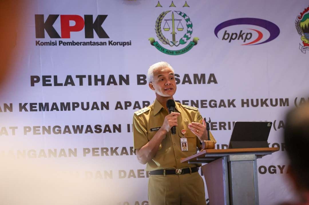 Gubernur Jawa Tengah, Ganjar Pranowo membeberkan banyaknya modus korupsi. (Foto: Humas Pemprov Jateng)