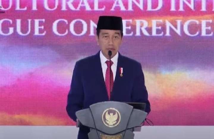 Presiden Joko Widodo membuka ASEAN Intercultural and Interreligious Dialogue Conference (IIDC). di Hotel Ritz-Carlton, Jakarta Selatan, Senin 7 Agustus 2023. ( Foto: Setpres)