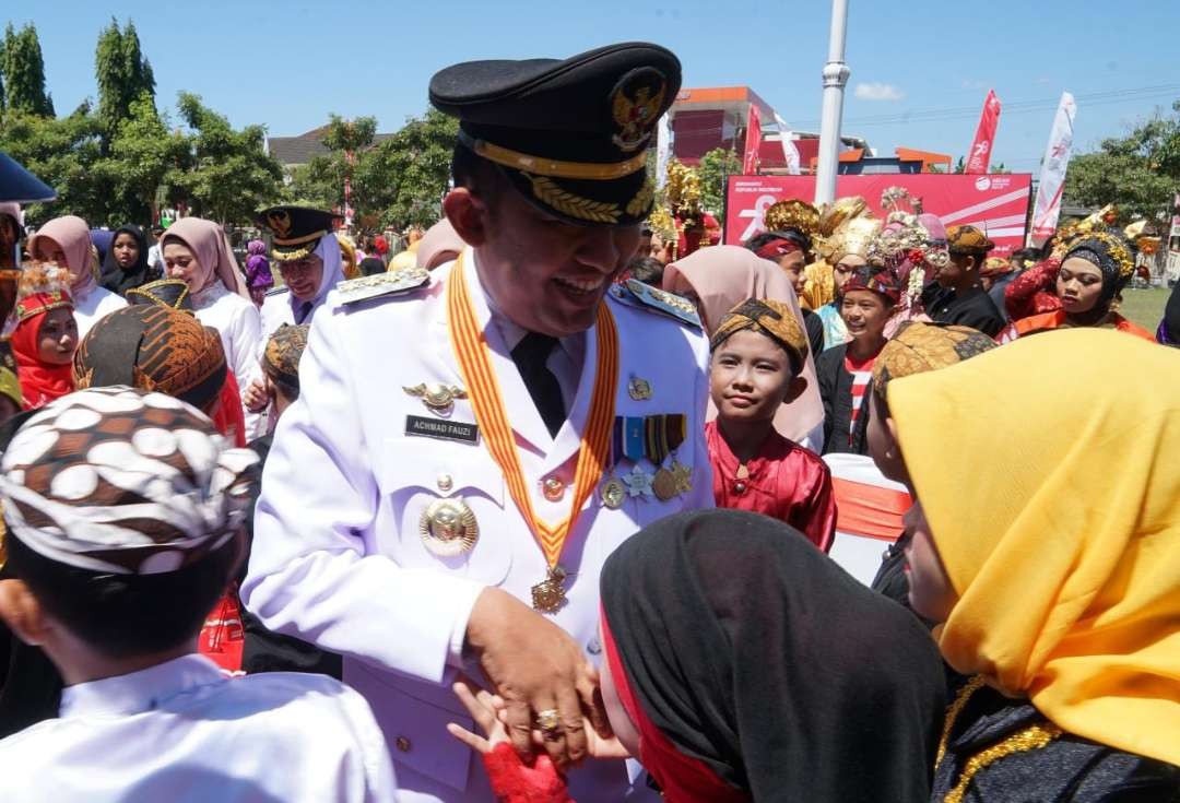 Bupati Sumenep Achmad Fauzi Wongsojudo, usai upacara HUT Kemerdekaan RI ke 78, di Sumenep, pada Kamis 17 Agustus 2023. (Foto: dok. sumenepkab)
