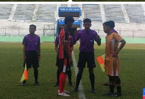 Tim Porprov Kabupaten Lamongan saat undian kick off lawan Kabupaten Kediri (Foto: Istimewa)