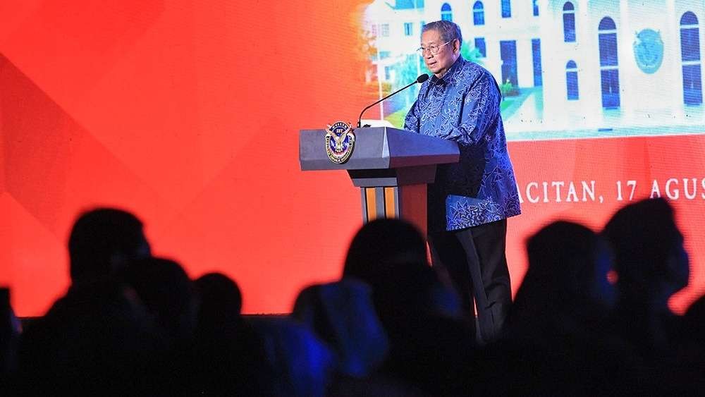 Mantan Presiden RI ke-6, Susilo Bambang Yudhoyono, saat membuka Galeri Museum SBY-Ani di Pacitan, Kamis 17 Agustus 2023 malam. (Foto: Istimewa)