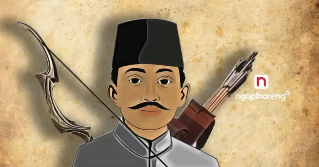 Raden Mas Haji Oemar Said (HOS) Tjokroaminoto, salah satu tokoh penting Bangsa Indonesia. (Grafis: dok. ngopibareng.id)