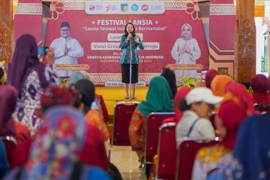Tim Penggerak PKK Kabupaten Kediri Gelar Festival Lansia dalam rangka menyemarakkan HUT Kemerdekaan Republik Indonesia ke-78 (Foto: Istimewa)