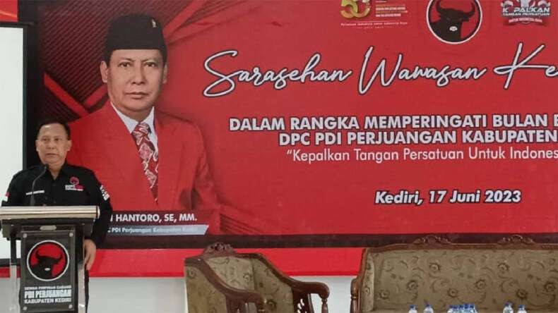 Tak gentar kekuatan koalisi, PDIP yakin menangkan Ganjar Pranowo dalam Pilpres 2024 di Kediri (Foto: dok. Fendi Lesmana/ngopibareng.id)
