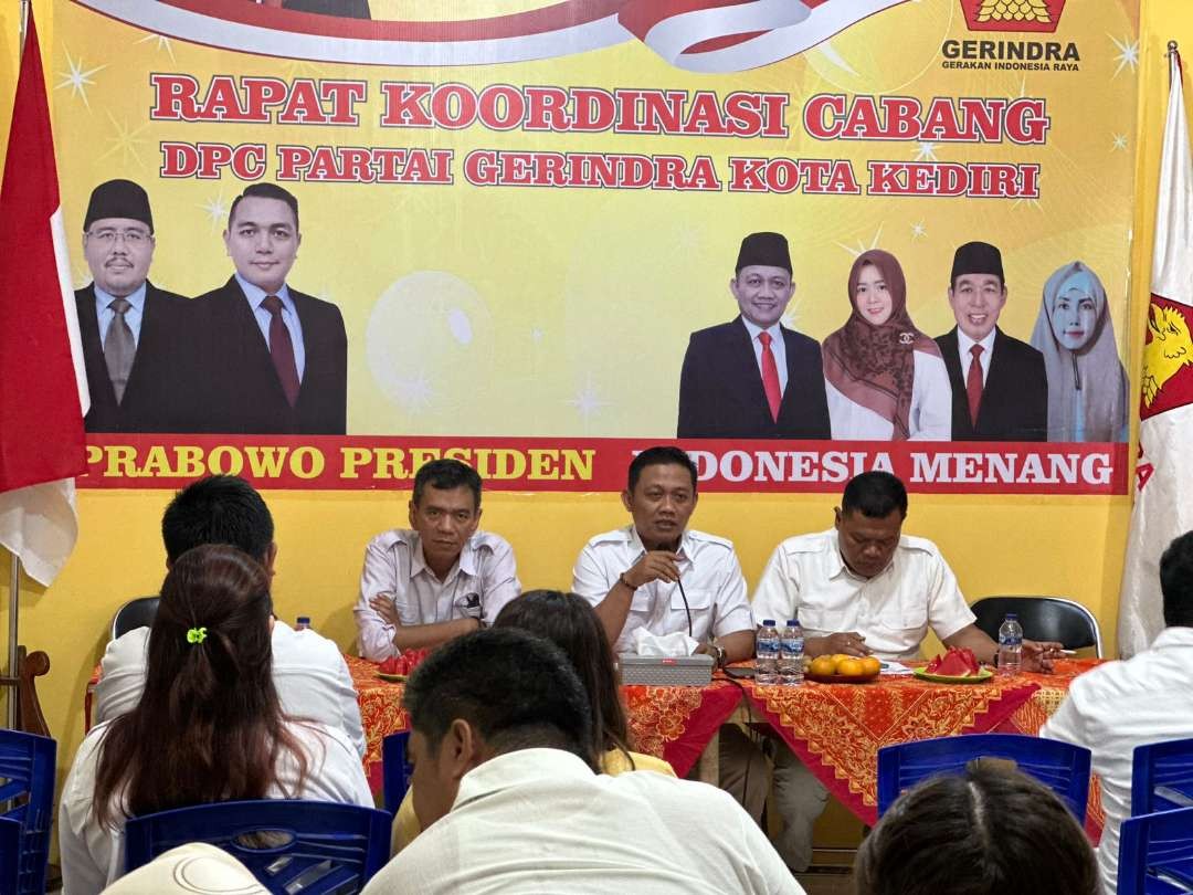 Gelar rakorcab, Partai Gerindra kumpulkan bacaleg Kediri untuk mantapkan Prabowo Subianto sebagai presiden (Foto: Istimewa)