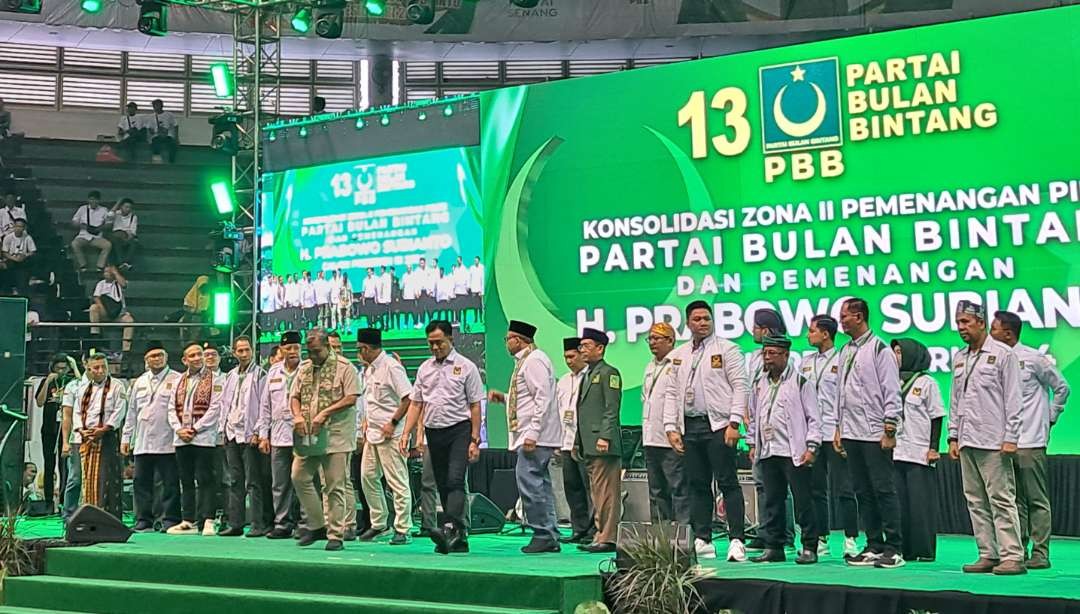 Konsolidasi Zona II PBB dukung pemenangan Prabowo dalam Pilpres 2024, dan dorong Yusril Ihza dampingi Prabowo sebagai bacawapres. (Foto: Pita Sari/Ngopibareng.id)