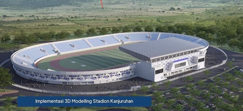 Model bangunan Stadion Kanjuruhan setelah direnovasi (Foto: Instagram/@Waskita_karya)